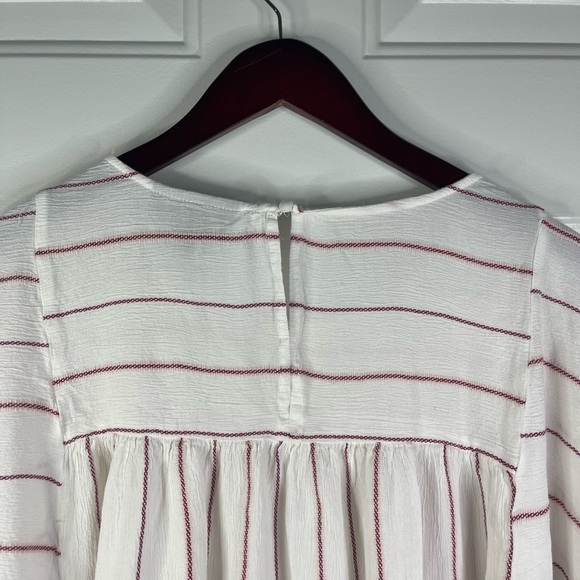 Lane Bryant baby doll flutter sleeve‎ striped blouse. - Picture 5 of 7